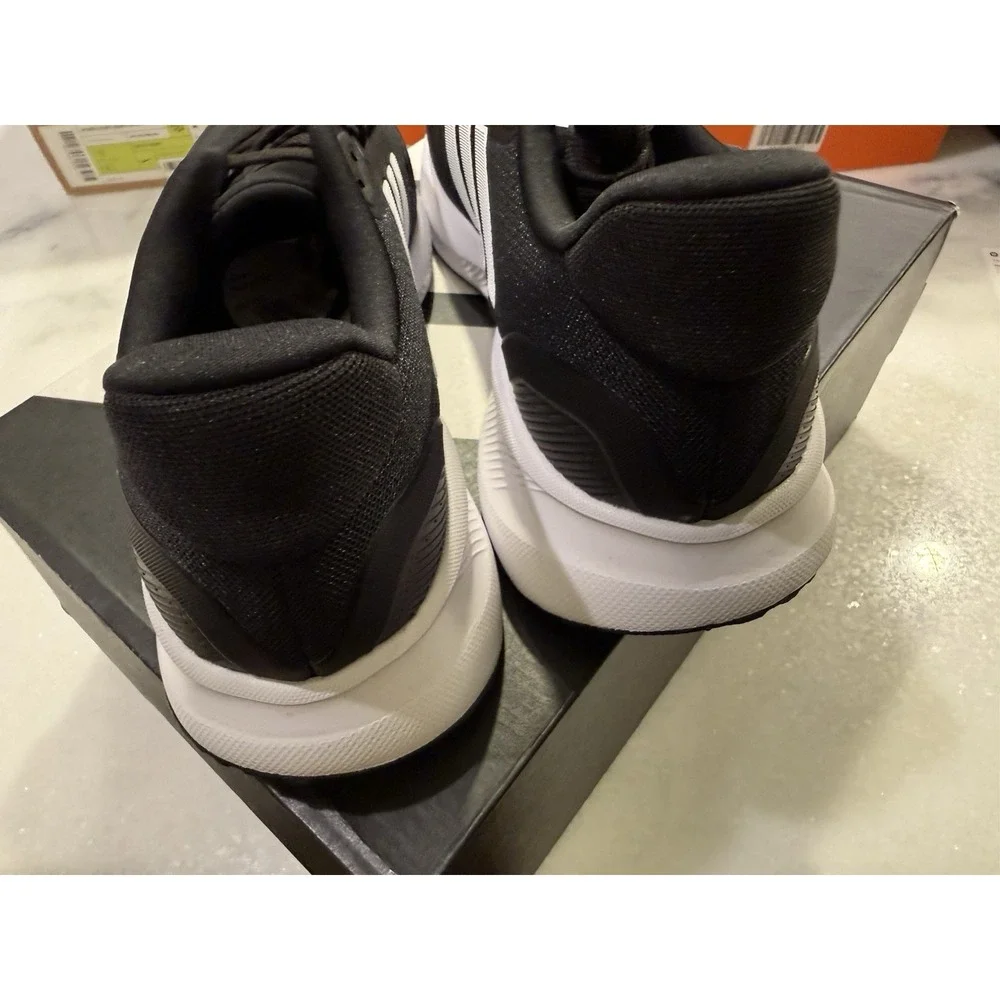 Adidas Runfalcon 5 W Running Shoes Women 10 Black‎ White IH7759 Cloudfoam Mesh